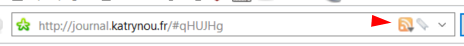 Ic&ocirc;ne Rss dans la barre d'adresse